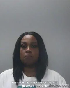 Mugshot of Crystal S Harris booked in Madison County, Alabama on August 1, 2026
