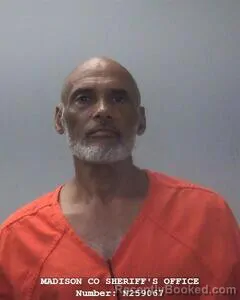 Mugshot of Dennis E Anderson booked in Madison County, Alabama on August 6, 2026