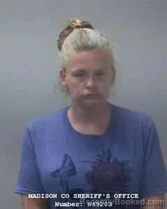 Mugshot of AMBER L MYERS booked in Madison County, Alabama on June 18, 2026