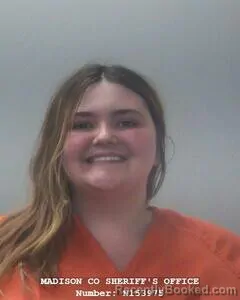 Mugshot of Caitlyn M Spriggs booked in Madison County, Alabama on July 26, 2026