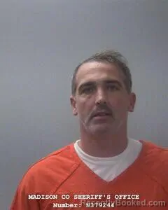 Mugshot of James D Harbin booked in Madison County, Alabama on August 3, 2026