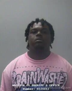 Mugshot of Lamarius D Strong booked in Madison County, Alabama on August 23, 2026