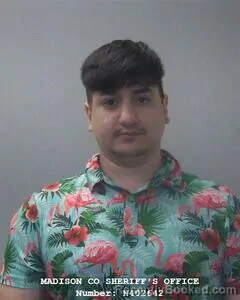 Mugshot of Javier Mayorga booked in Madison County, Alabama on August 6, 2026