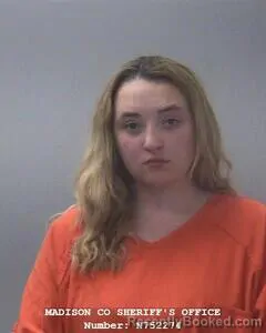 Mugshot of Savannah K Helling booked in Madison County, Alabama on August 2, 2026