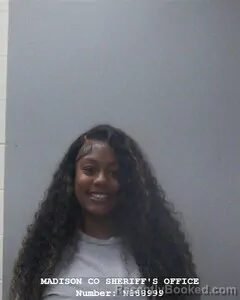 Mugshot of Zaria M Massey booked in Madison County, Alabama on October 2, 2026