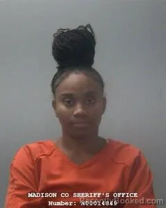 Mugshot of Kaliyah J Thompson booked in Madison County, Alabama on August 22, 2026