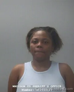 Mugshot of Kaniya B Jones booked in Madison County, Alabama on September 25, 2026
