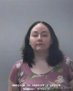 Mugshot of Sara B Oleson booked in Madison County, Alabama on August 13, 2026