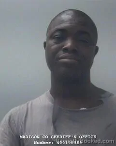 Mugshot of EMANUAL A SAMUEL booked in Madison County, Alabama on April 21, 2026