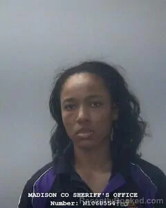 Mugshot of MALASIA J JEFFERSON booked in Madison County, Alabama on April 25, 2026