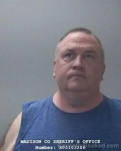 Mugshot of BRUCE E BOARD booked in Madison County, Alabama on May 12, 2026