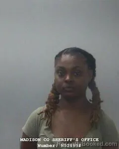 Mugshot of LAMESHA S RUSSELL booked in Madison County, Alabama on June 21, 2026