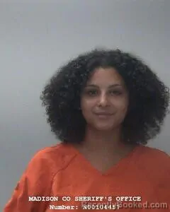 Mugshot of Kiandra Roblero booked in Madison County, Alabama on July 28, 2026