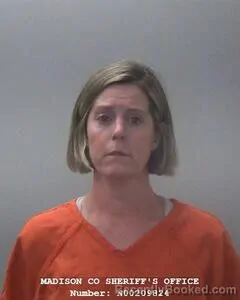 Mugshot of Emily Carter booked in Madison County, Alabama on July 29, 2026
