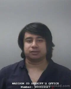 Mugshot of Karlo S Rizo Hernandez booked in Madison County, Alabama on August 1, 2026