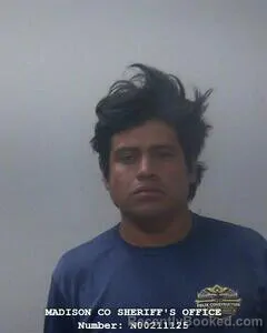 Mugshot of Pedro Hernandez Mendoza booked in Madison County, Alabama on August 6, 2026