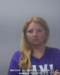 Mugshot of Caitlyn N Neumayr booked in Madison County, Alabama on August 7, 2026