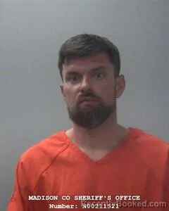 Mugshot of Joshua J Bishop booked in Madison County, Alabama on August 13, 2026