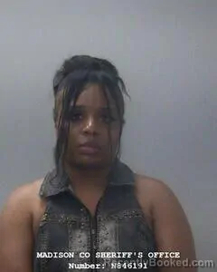 Mugshot of Quanesha L Harris booked in Madison County, Alabama on August 16, 2026