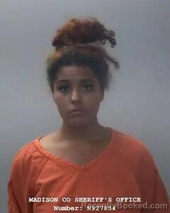 Mugshot of Jasmine M Kidd booked in Madison County, Alabama on August 17, 2026