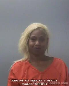 Mugshot of Chrissha I Williams booked in Madison County, Alabama on August 21, 2026