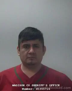 Mugshot of Roberto Vargas booked in Madison County, Alabama on August 28, 2026