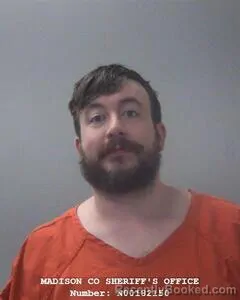 Mugshot of Nicholas A Hutchinson booked in Madison County, Alabama on September 14, 2026