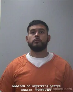 Mugshot of Christopher A Ornelas Becerra booked in Madison County, Alabama on October 3, 2026
