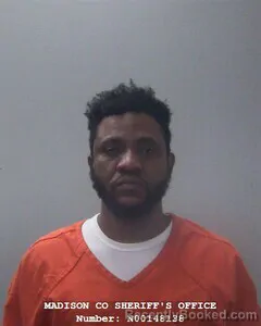 Mugshot of Durrell L Thompson booked in Madison County, Alabama on October 4, 2026