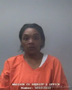 Mugshot of Jaleesa F Franklin booked in Madison County, Alabama on October 10, 2026