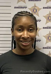 Mugshot of Bria Ebonique Johnson booked in Morgan County, Alabama on September 11, 2026