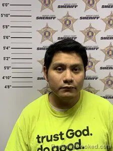 Mugshot of Roberto Leon Beltran booked in Morgan County, Alabama on August 17, 2026