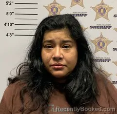 Mugshot of Micaela Ortiz Castro booked in Morgan County, Alabama on September 7, 2026