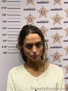Mugshot of Kiley Danielle Maddux booked in Morgan County, Alabama on October 10, 2026