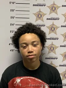 Mugshot of DIAMOND SANIYAH JOHNSON booked in Morgan County, Alabama on July 3, 2026