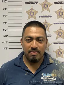 Mugshot of EBER ORESTES AVILES BENITEZ booked in Morgan County, Alabama on July 16, 2026