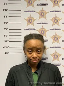 Mugshot of Alexandria Annece Barnes booked in Morgan County, Alabama on October 24, 2026