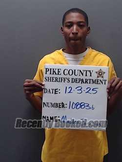 Booking photo from Pike County, Alabama