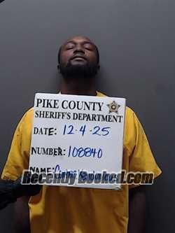 Booking photo from Pike County, Alabama