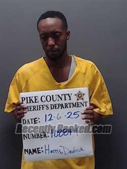 Booking photo from Pike County, Alabama