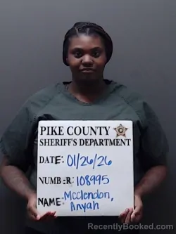 Mugshot of ANYAH MCCLENDON