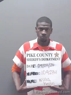 Mugshot of KEVON WILLIS booked in Pike County, Alabama on April 2, 2026