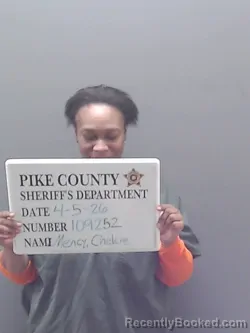 Mugshot of CHELCIE UMEKIA MENCY booked in Pike County, Alabama on April 5, 2026