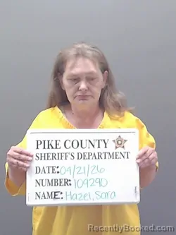 Mugshot of SARA REBECCA HAZEL booked in Pike County, Alabama on April 21, 2026