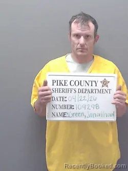 Mugshot of JONATHAN NOAH GREEN booked in Pike County, Alabama on April 22, 2026