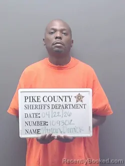 Mugshot of DERRICK PHELAN booked in Pike County, Alabama on April 22, 2026