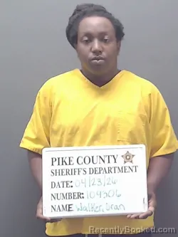 Mugshot of ORAN C WALKER booked in Pike County, Alabama on April 23, 2026