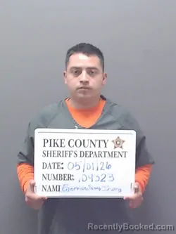 Mugshot of IRWING EMIR GERRIDO PARRAS booked in Pike County, Alabama on May 1, 2026