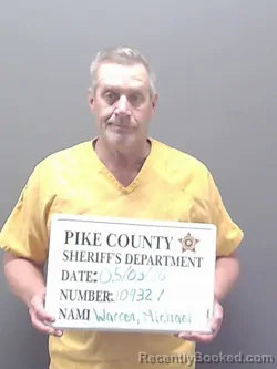 Mugshot of MICHAEL TROY WARREN booked in Pike County, Alabama on May 3, 2026