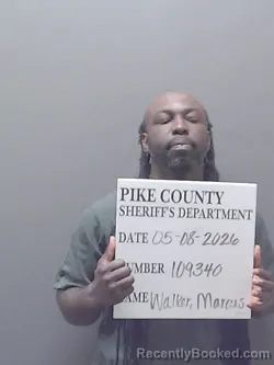 Mugshot of MARCUS WALKER booked in Pike County, Alabama on May 8, 2026
